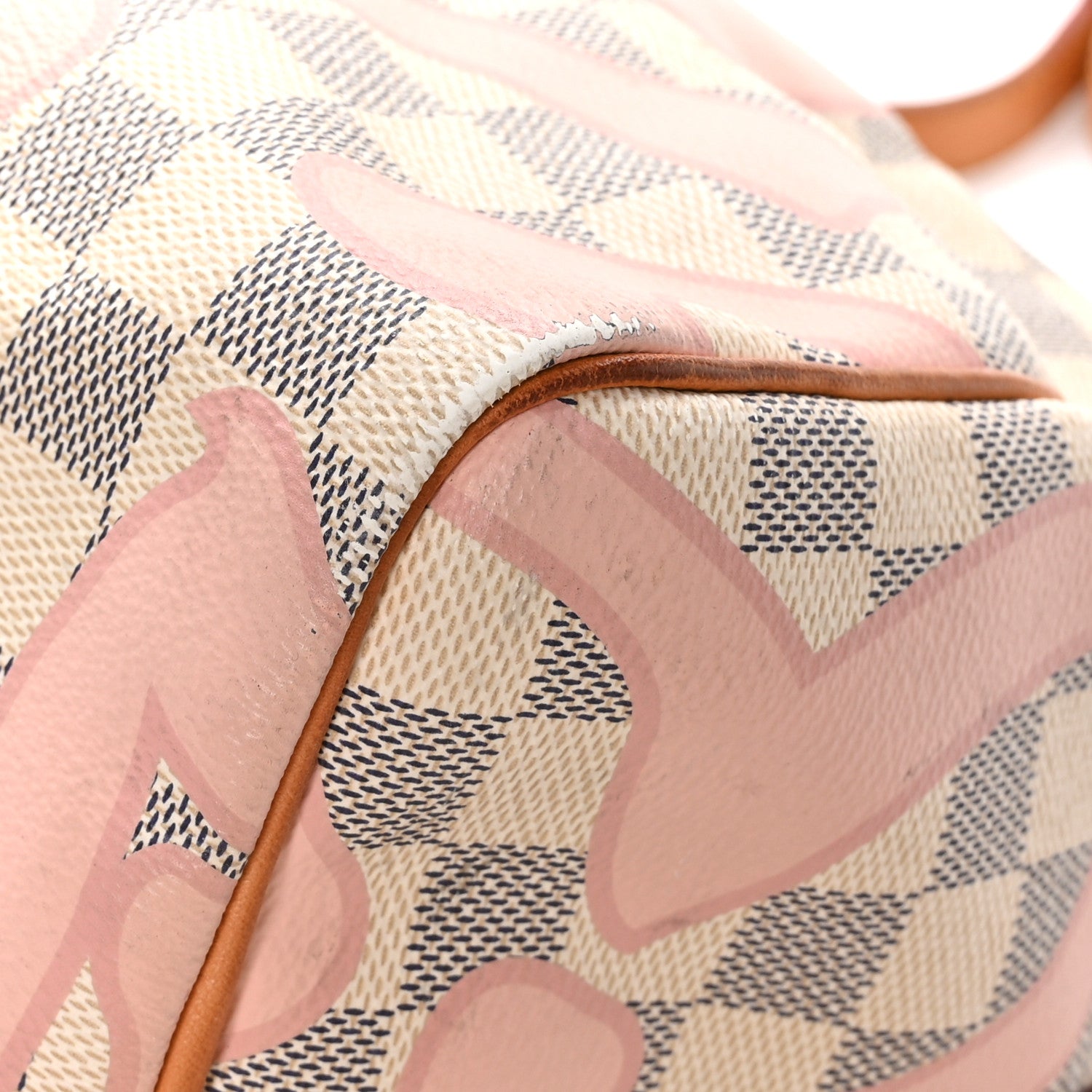 Louis Vuitton Damier Azur Tahitienne Speedy Bandouliere 30 Rose Ballerine 9 of 16