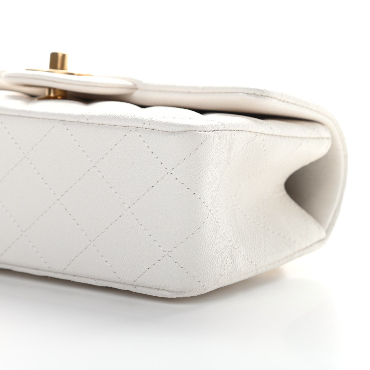Chanel Caviar Quilted Mini Top Handle Rectangular Flap White 10 of 10