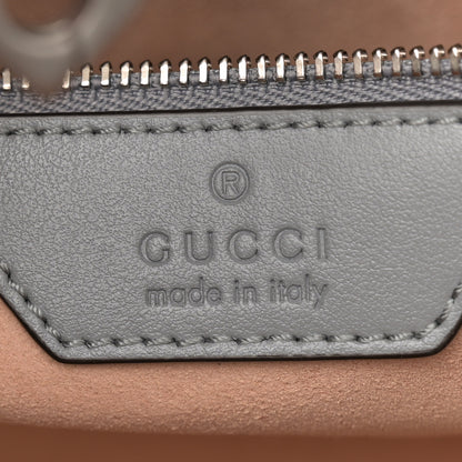 Gucci Calfskin Matelasse Aria Medium GG Marmont Shoulder Tote Deep Grey 6 of 12