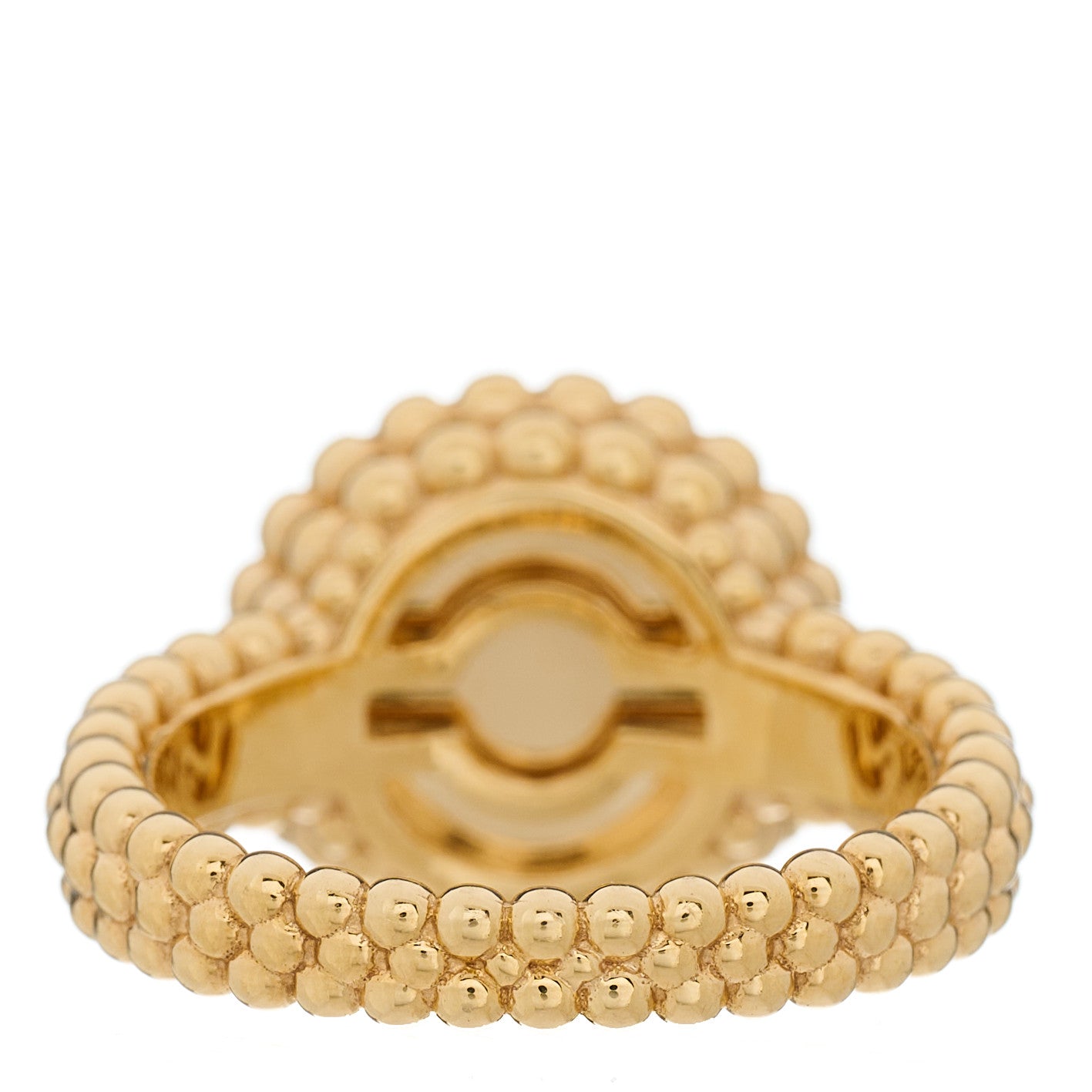 Van Cleef & Arpels 18K Yellow Gold Malachite Perlee Couleurs Ring 48 4.5 3 of 6