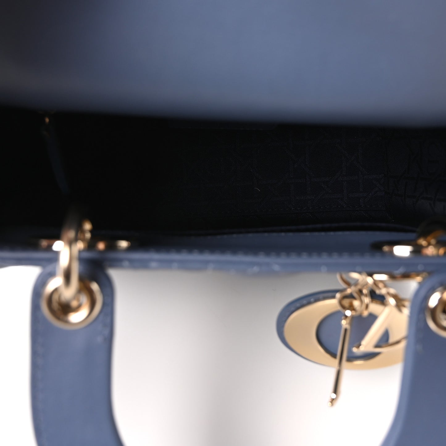 Lambskin Cannage Small My ABCDior Lady Dior Blue