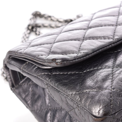 Chanel Metallic Aged Calfskin Quilted 2.55 Reissue 227 Flap Dark Silver 15 of 20