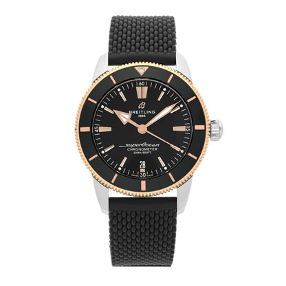 Breitling Stainless Steel 18K Rose Gold Rubber 42mm Superocean Heritage II B20 Automatic Watch Black AB2010 1 of 5