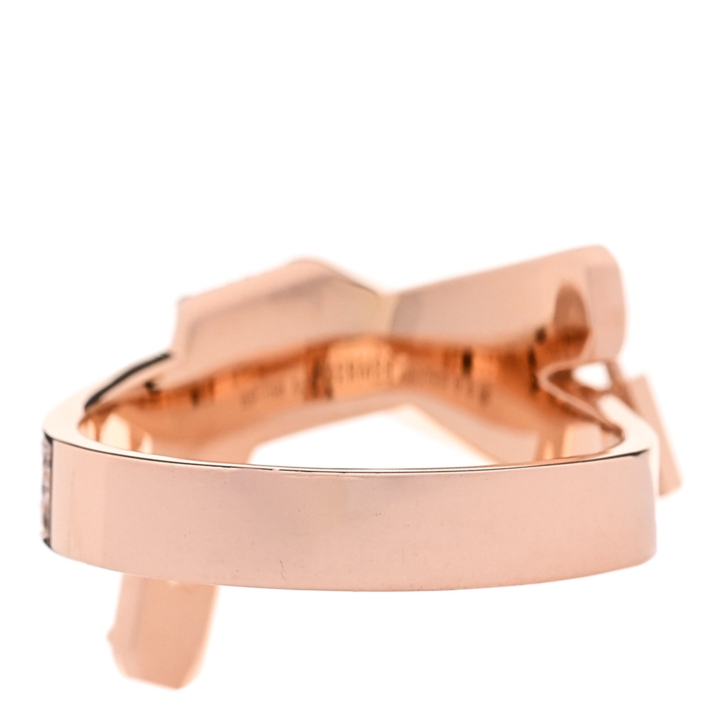 18K Rose Gold Diamond Kelly Gavroche Ring 52 6