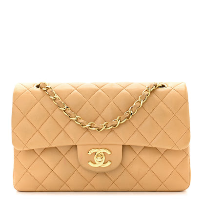 Chanel Lambskin Quilted Small Double Flap Beige 1 of 13