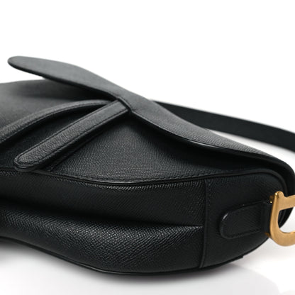 Christian Dior Grained Calfskin Saddle Bag Black 10 of 10