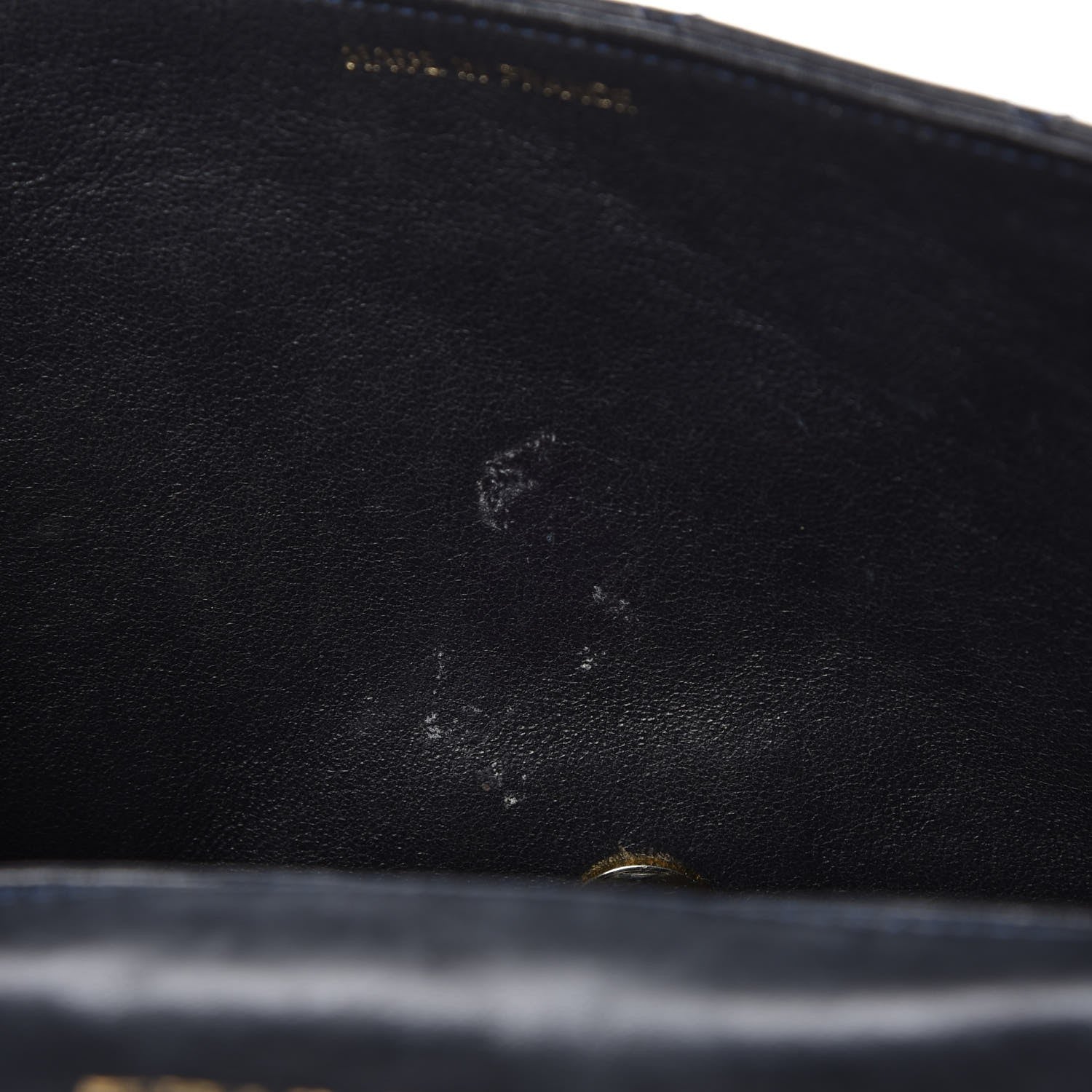 Chanel Lambskin Quilted Small Single Flap Navy Blue 10 of 14