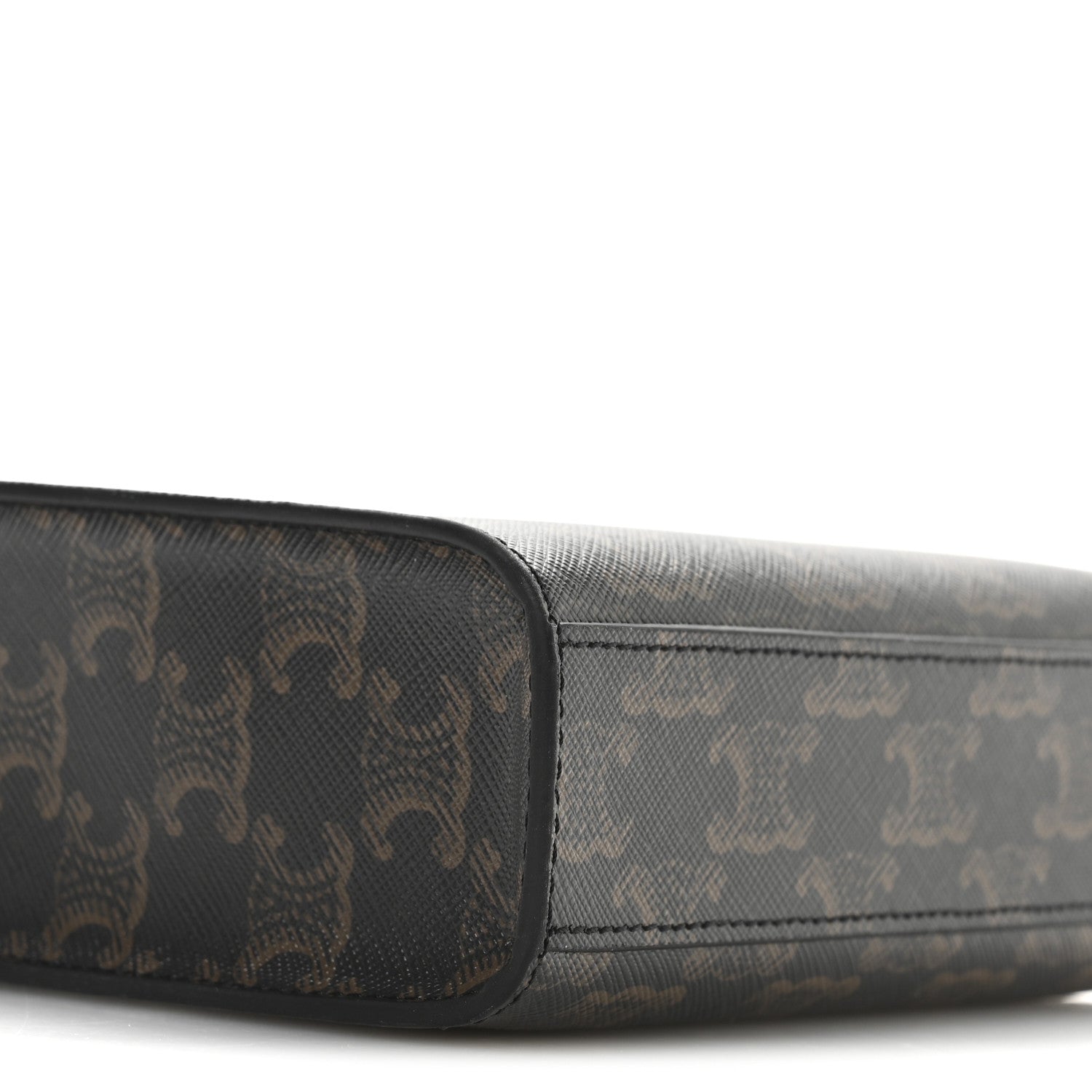 Celine Triomphe Canvas Calfskin Mini Vertical Cabas Tan 8 of 9