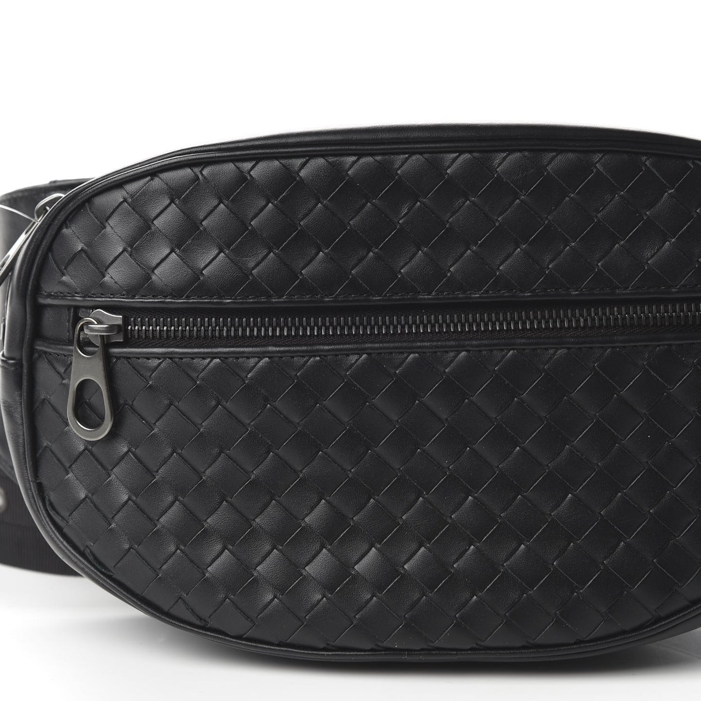 Nappa Intrecciato Belt Bag Black