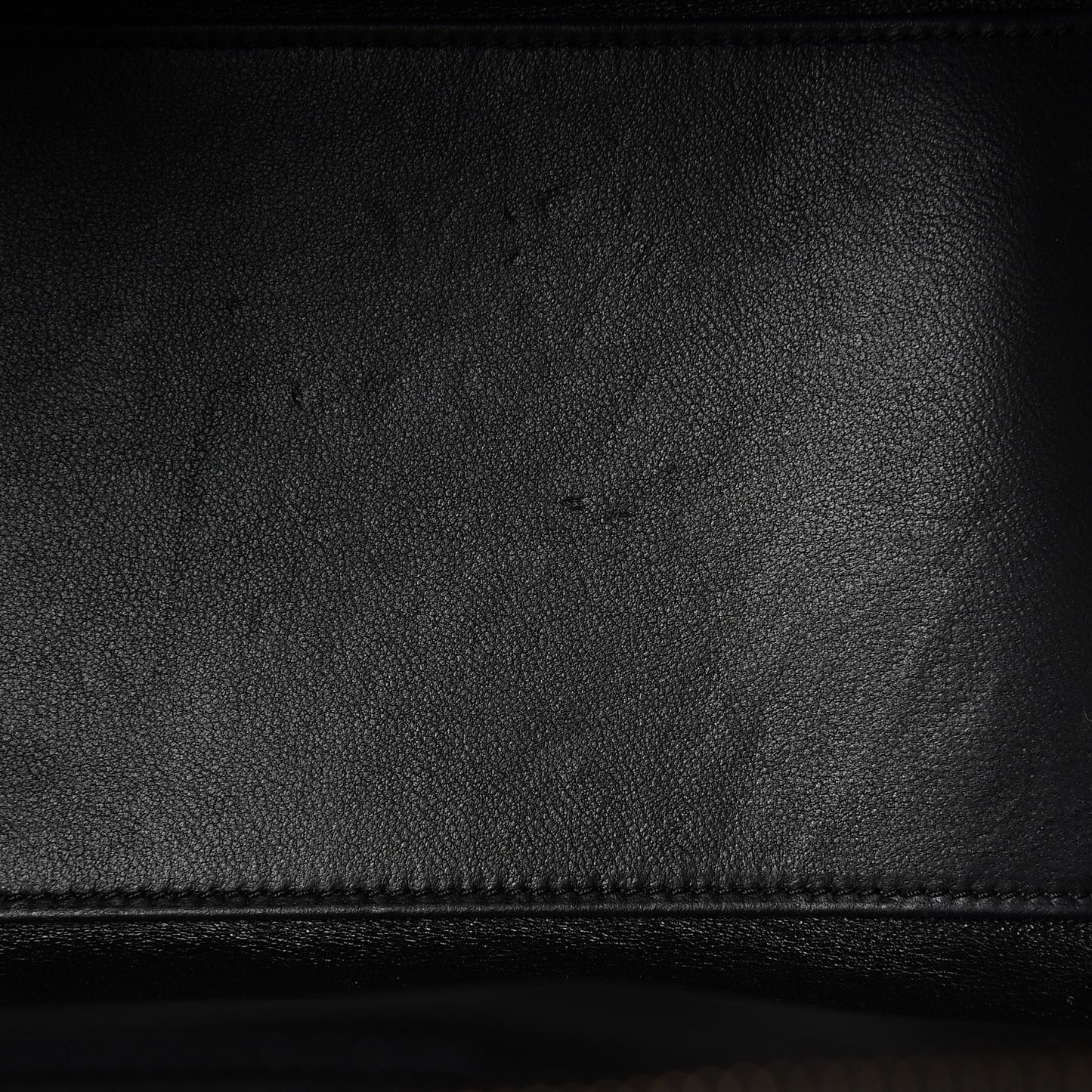 Smooth Calfskin Multicolor Double Stitching Micro Luggage Black