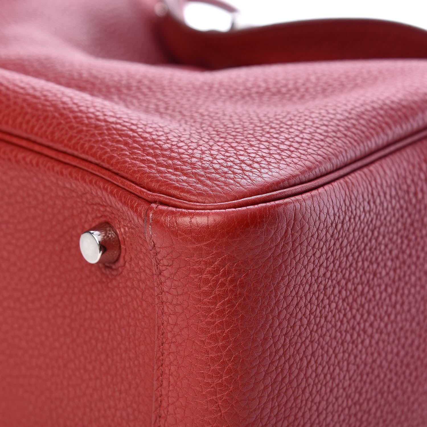 Hermes Taurillon Clemence Lindy 30 Rouge Garance 10 of 14
