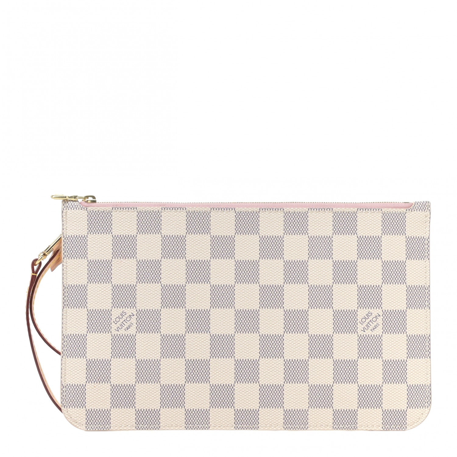Louis Vuitton Damier Azur Neverfull MM GM Pochette Rose Ballerine 1 of 4