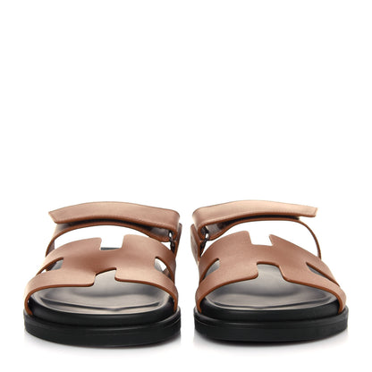 Hermes Calfskin Womens Chypre Sandals 39 Gold 2 of 8