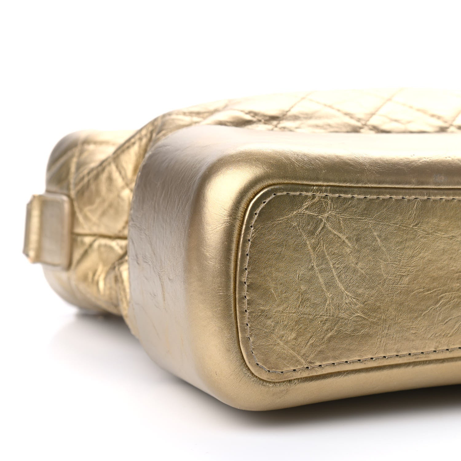 Chanel Metallic Lambskin Calfskin Quilted Medium Gabrielle Hobo Gold 8 of 9