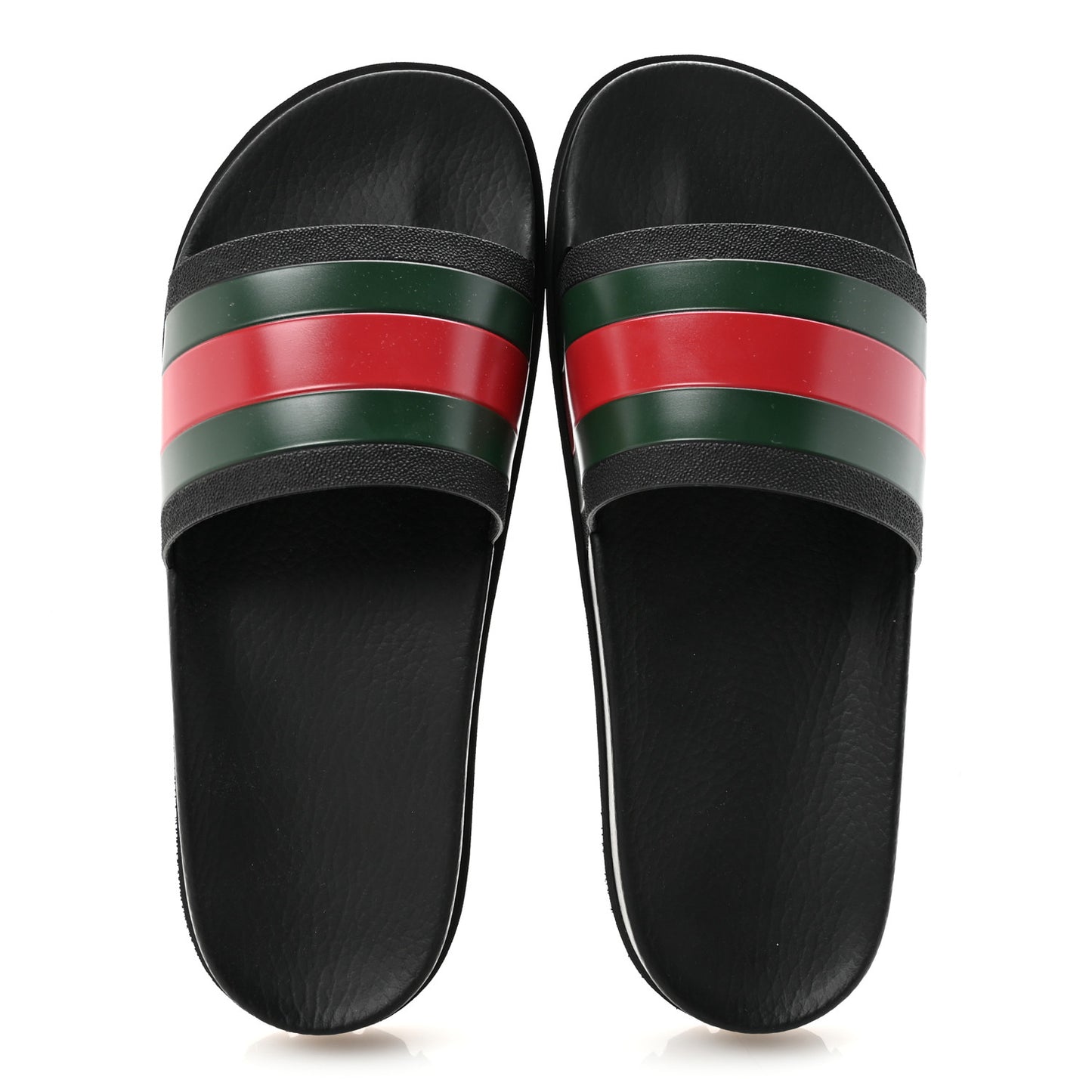 Rubber Web Mens Pool Slide Sandals 10 Black Green Red