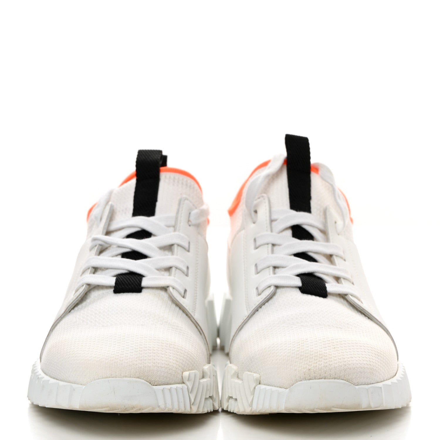 Hermes Knit Calfskin Depart Sneakers 38 White 2 of 9