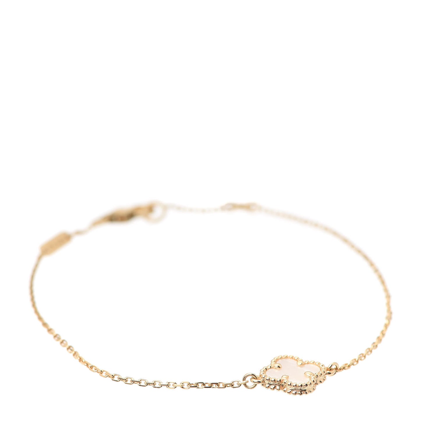 18K Yellow Gold Mother of Pearl Sweet Alhambra Bracelet