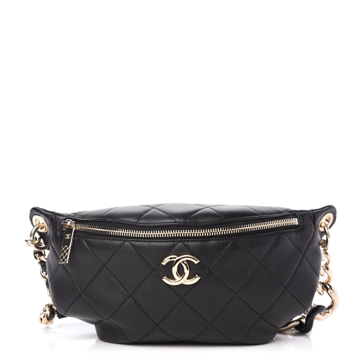 Chanel Lambskin Quilted Waist Belt Bag Black 1 of 11