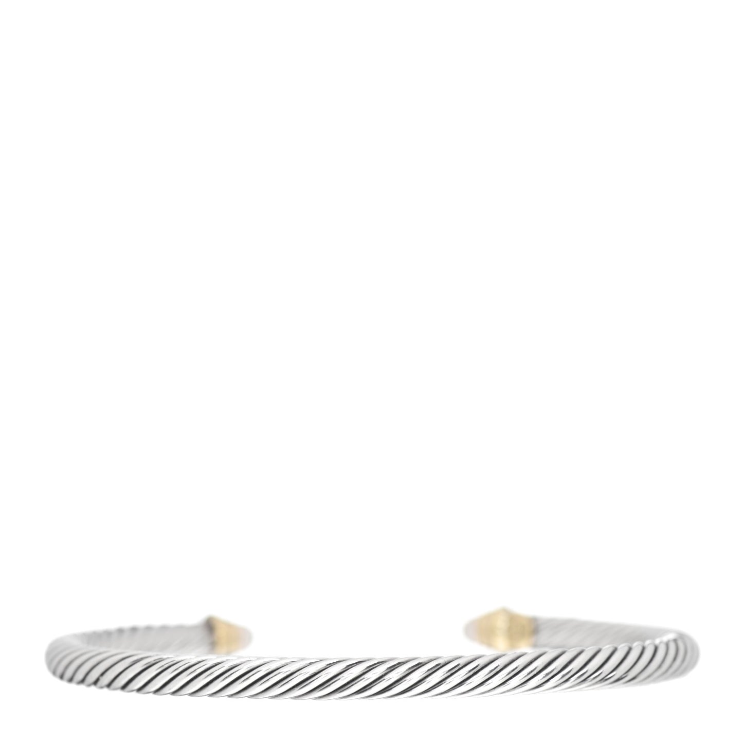Sterling Silver 18K Yellow Gold Pearl 4mm Cable Classics Bracelet