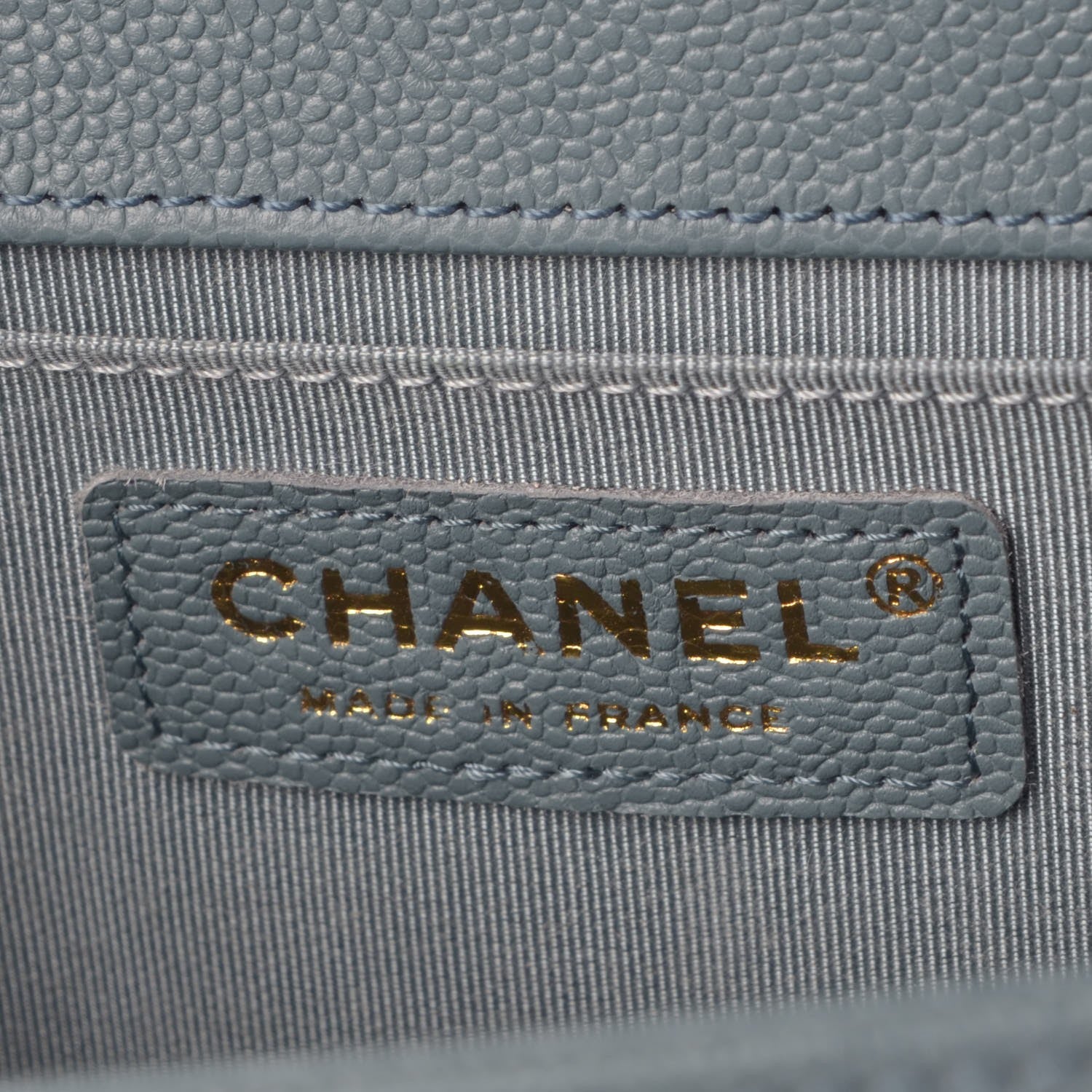 Chanel Caviar Quilted Medium Boy Flap Blue 7 of 9