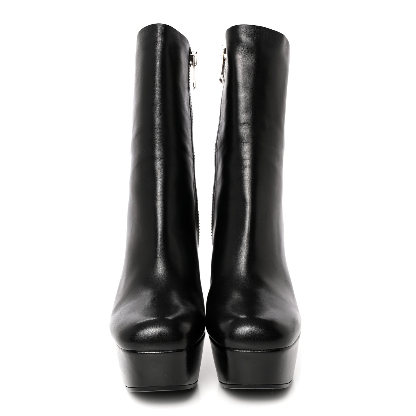 Kid Side Zip Platform Boots 37.5 Black