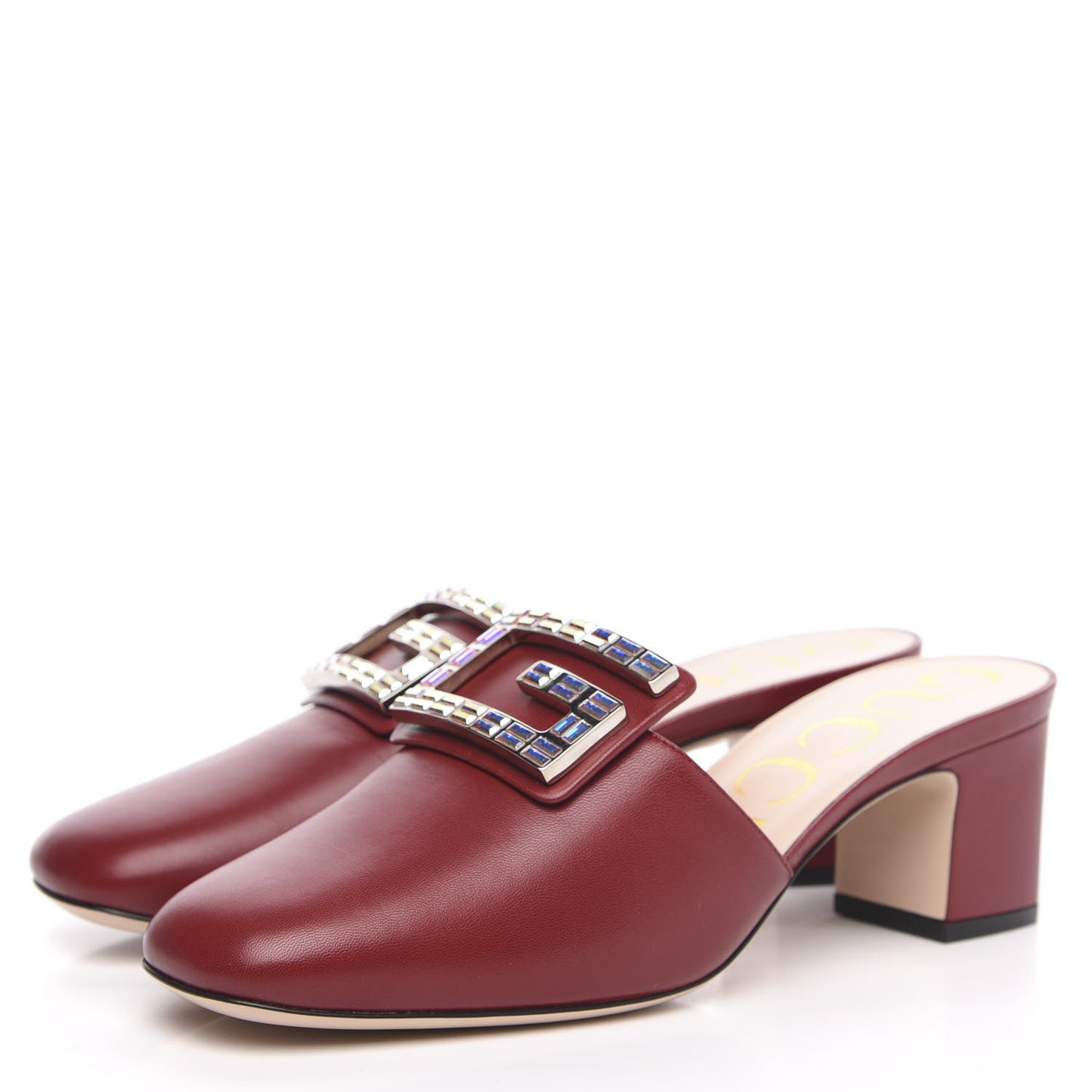 Malaga Kid Crystal Square G Madelyn Mules 39 Romantic Cerise