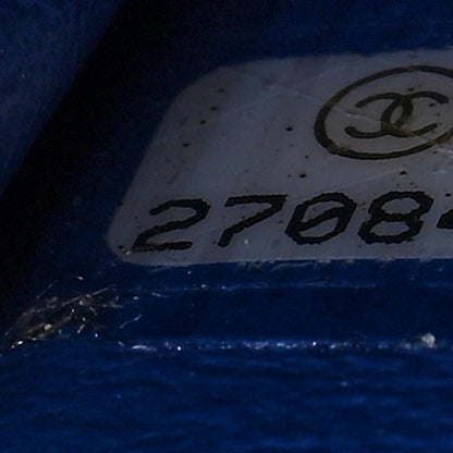 Chanel Caviar Quilted Small CC Filigree Vanity Case Blue White Red 7 of 11