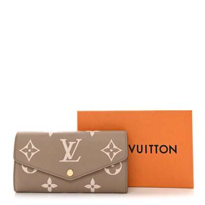 Louis Vuitton Empreinte Monogram Giant Sarah Wallet Tourterelle Creme 7 of 7