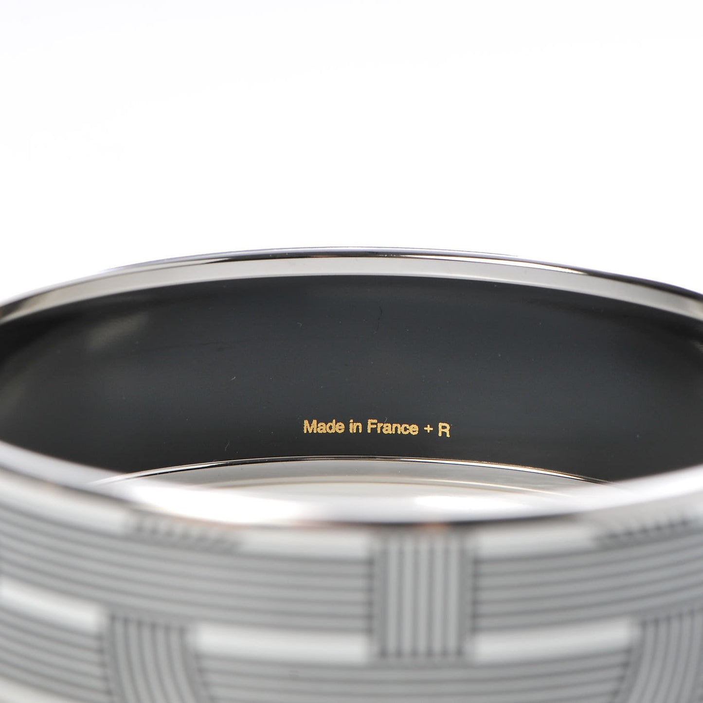 Enamel Printed Circuit 24 Faubourg Wide Bracelet 65 Black White