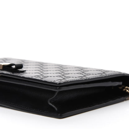 Gucci Guccissima Signature Bowy Chain Wallet Black 7 of 10