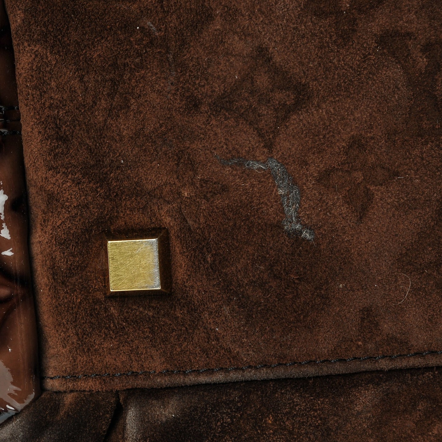 Suede Patent Monogram Irene Espresso