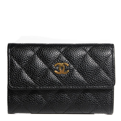 Chanel Caviar Quilted Flap Card Holder Black 1 of 9