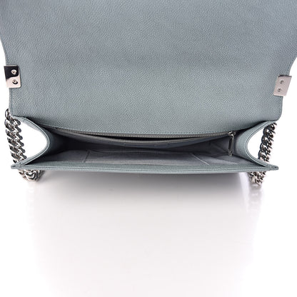 Chanel Iridescent Caviar Quilted New Medium Boy Flap Light Blue 5 of 10