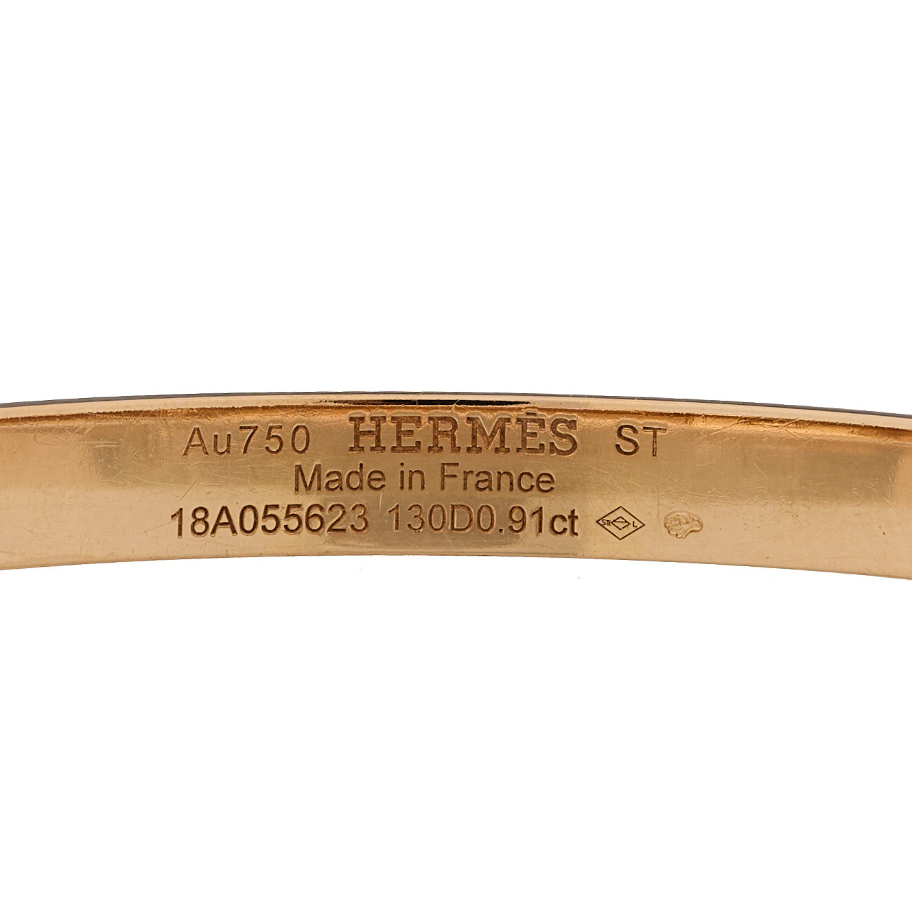 Hermes 18K Rose Gold Diamond PM Collier De Chien Pave Bracelet ST 2 of 4