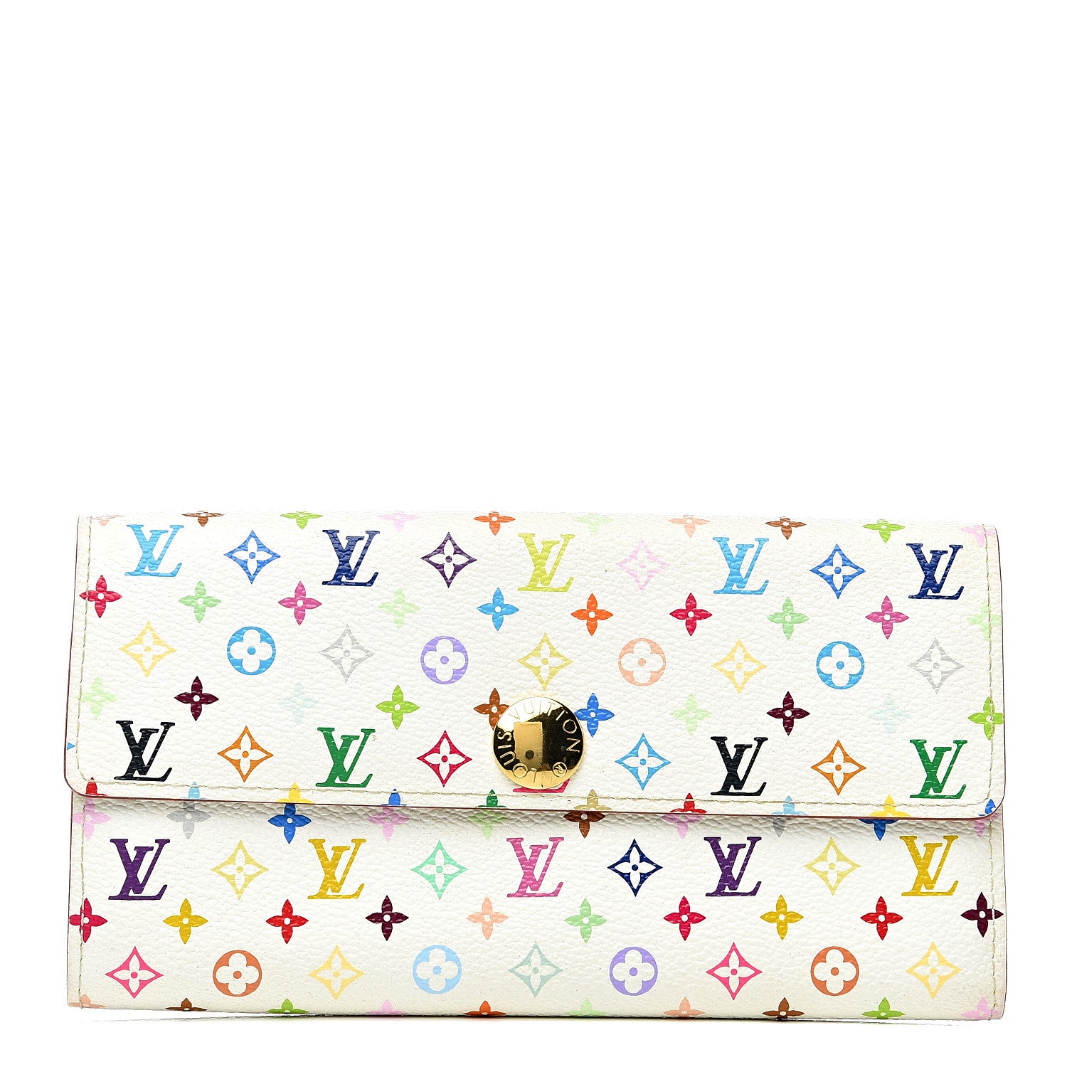 Louis Vuitton Monogram Multicolor Sarah Wallet White 1 of 7