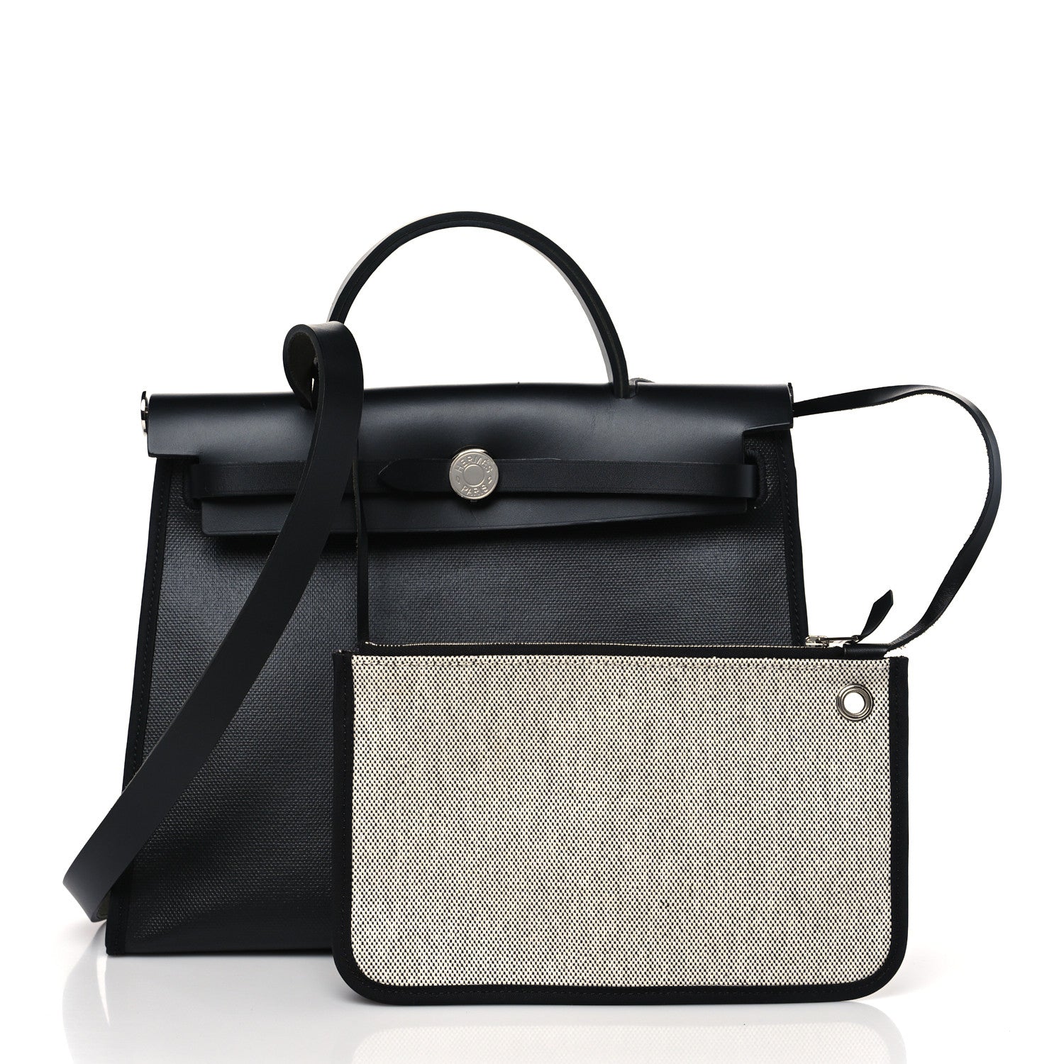 Hermes Toile H Berline Vache Hunter Herbag Zip PM 31 Black 3 of 10