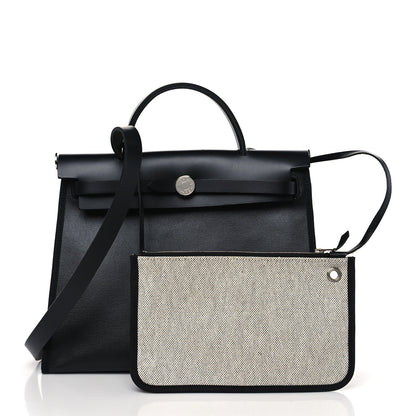 Hermes Toile H Berline Vache Hunter Herbag Zip PM 31 Black 3 of 10