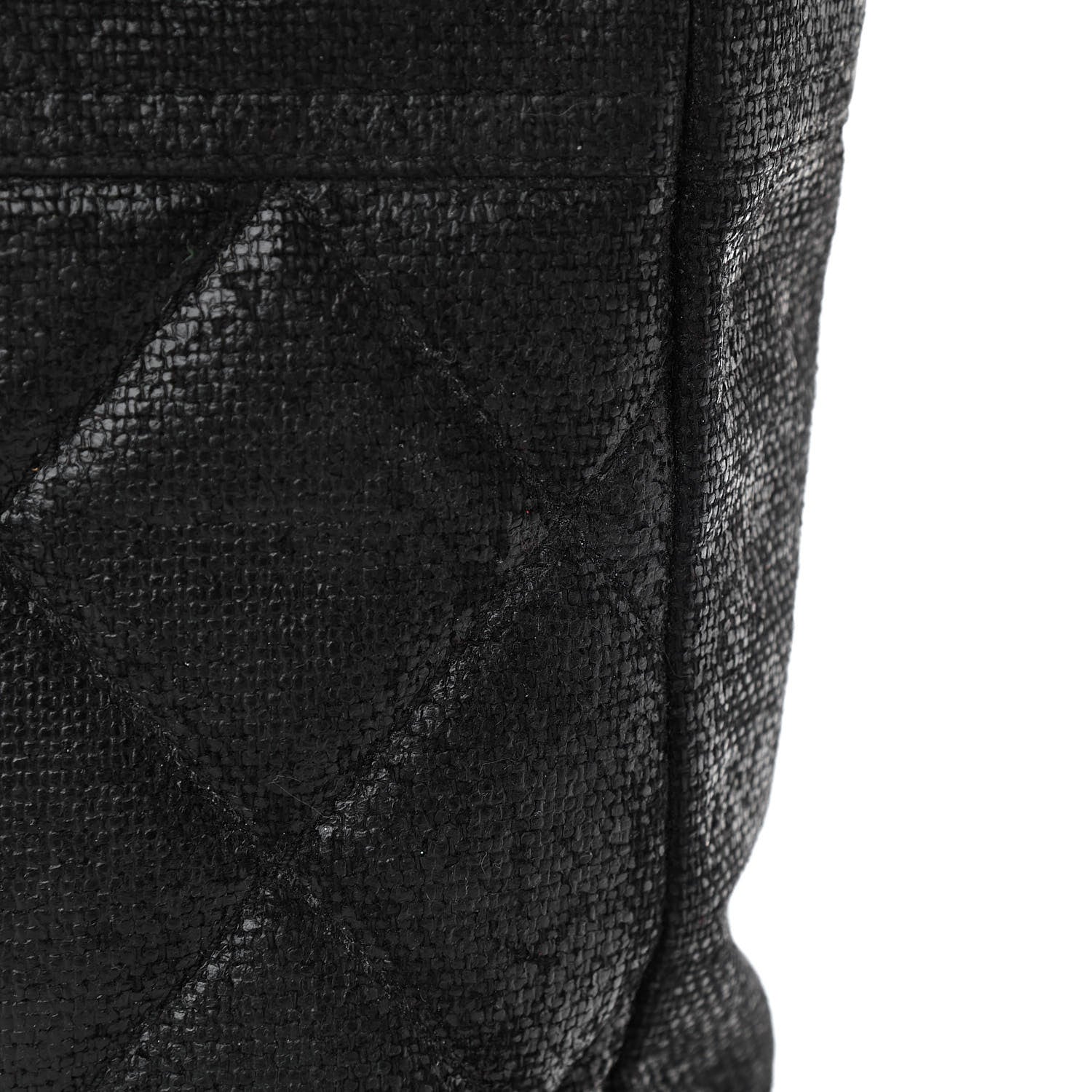 Chanel Coated Canvas Quilted Small Paris Biarritz Tote Black 13 of 14