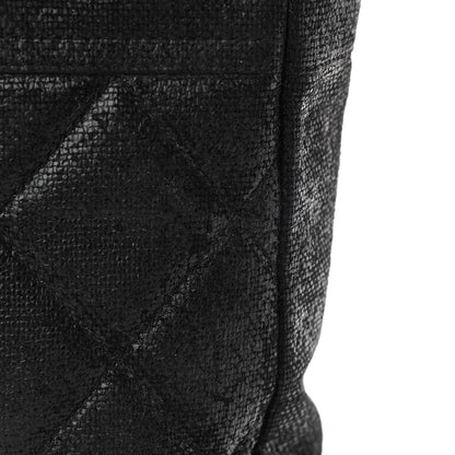 Chanel Coated Canvas Quilted Small Paris Biarritz Tote Black 13 of 14