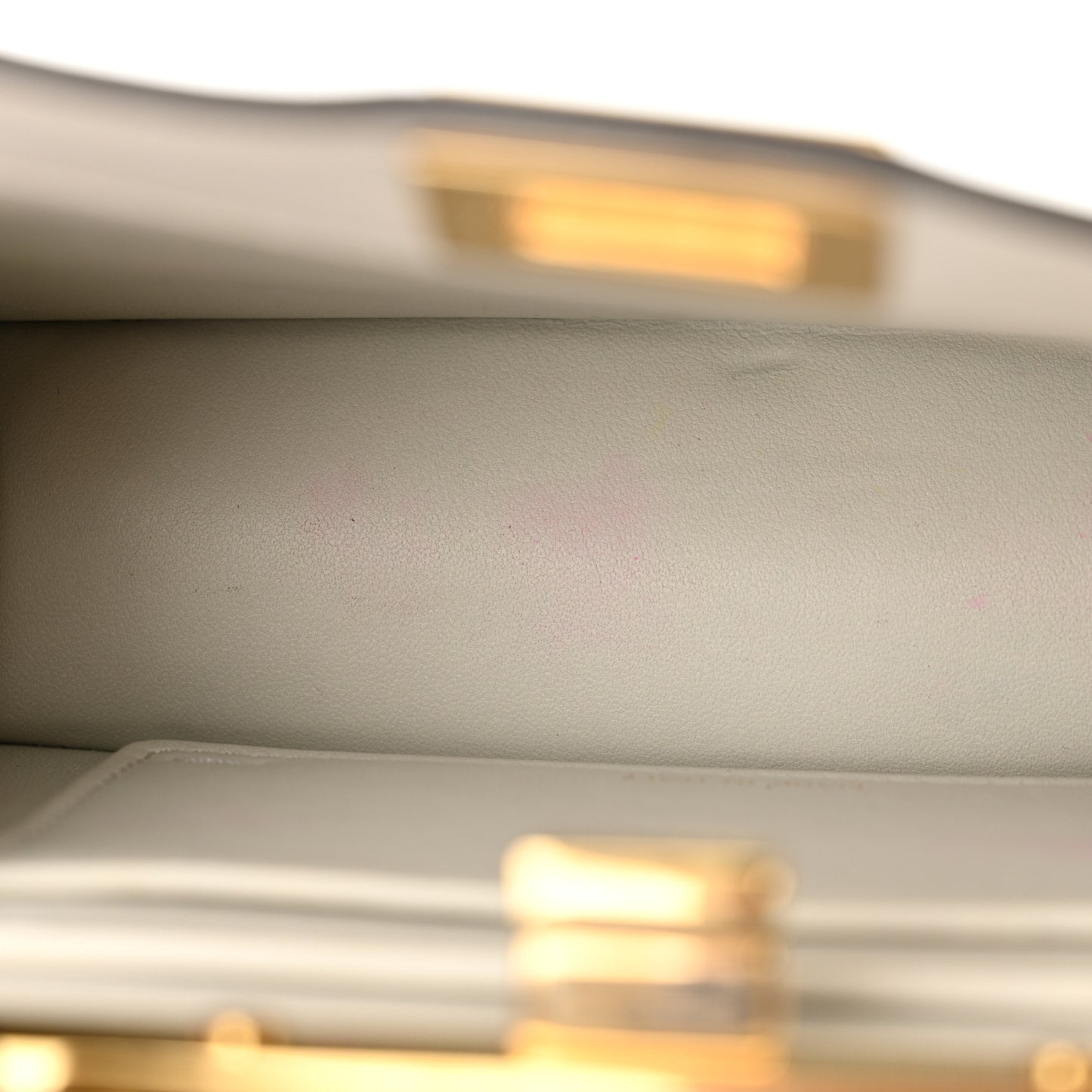 Shiny Nappa Petite Peekaboo I SEE U Satchel White