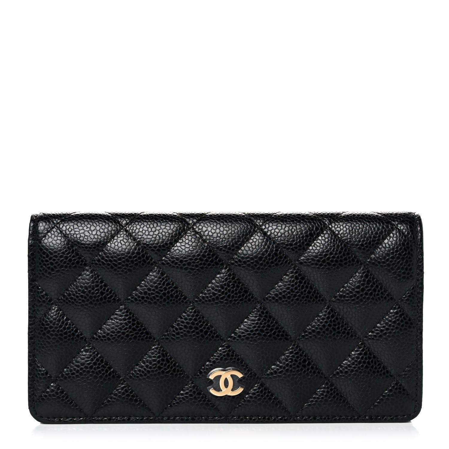 Chanel Caviar Quilted Yen Wallet Black 1 of 12
