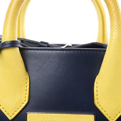Balenciaga Smooth Calfskin Karung Mini All Afternoon Tote Bleu Outremer Jaune Citrus 10 of 14
