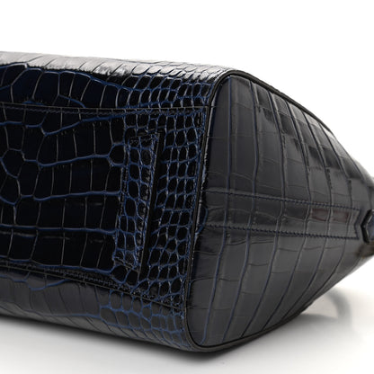 Givenchy Calfskin Crocodile Embossed Small Antigona Navy 10 of 10