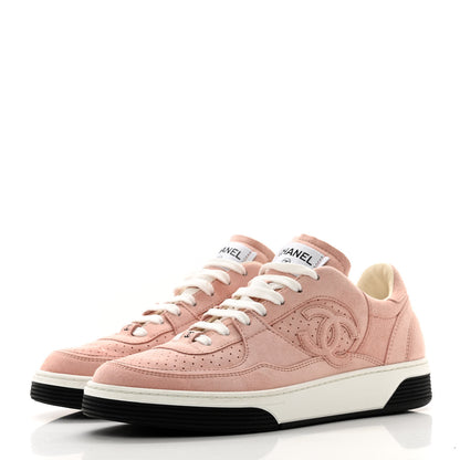 Chanel Suede Womens CC Sneakers 40 Pink 3 of 8