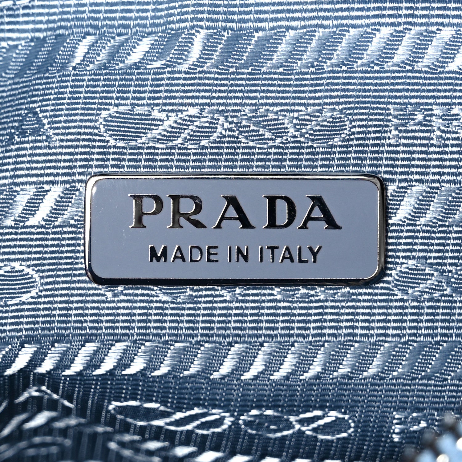 Prada Nylon Embroidered Drill Mini Re-Edition 2000 Bag Sky Blue White 6 of 11