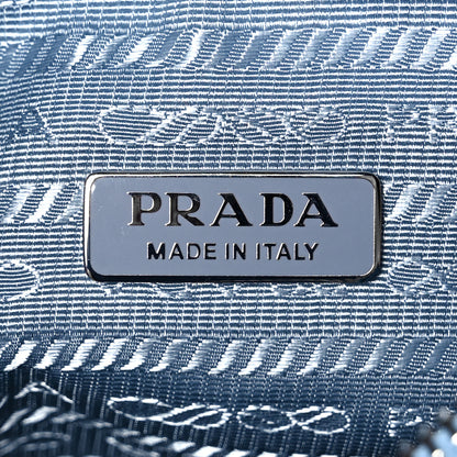 Prada Nylon Embroidered Drill Mini Re-Edition 2000 Bag Sky Blue White 6 of 11