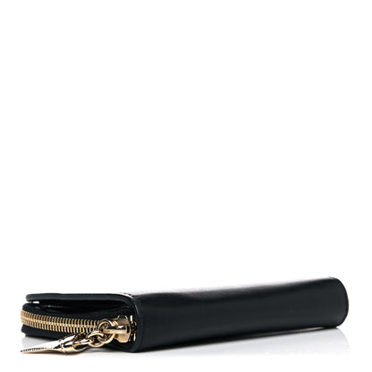 Givenchy Lambskin Shark Lock Zip Around Compact Wallet Black 4 of 9