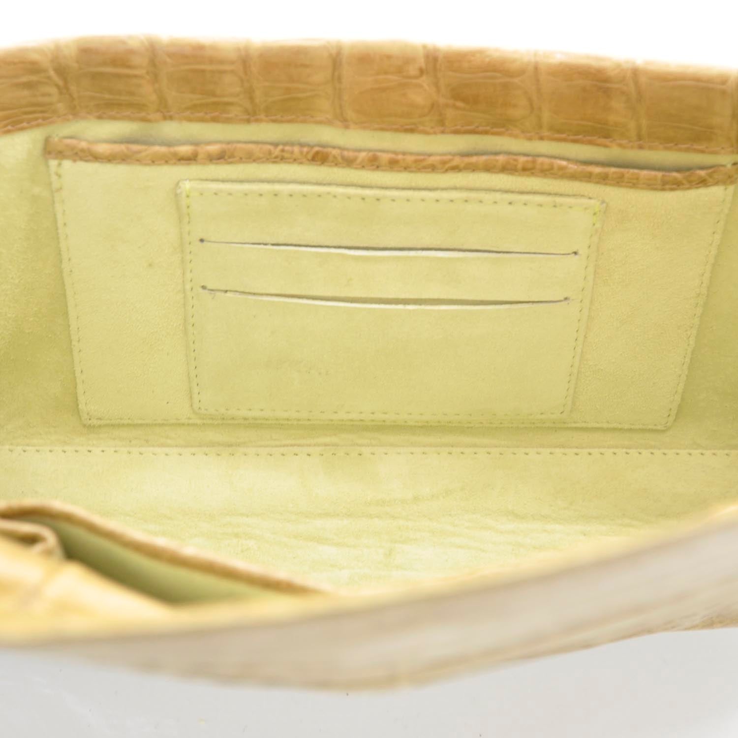 Nancy Gonzalez Crocodile Clutch Brown 10 of 11