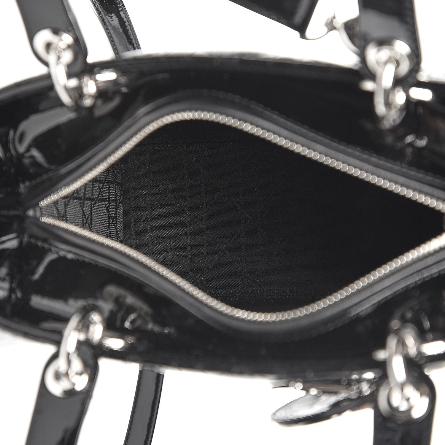 Christian Dior Patent Cannage Medium Lady Dior Black 6 of 9