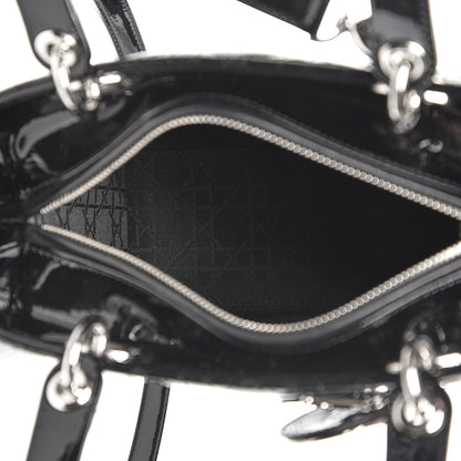 Christian Dior Patent Cannage Medium Lady Dior Black 6 of 9